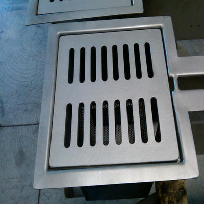 Stainless Steel Sump on Narrow Slot Drain